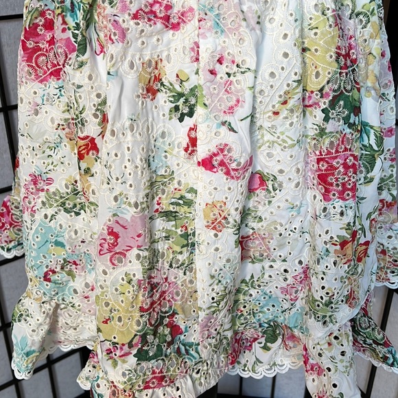 Saints + Secrets Floral Eyelet Dress Cottage Core Retro - Picture 8 of 12